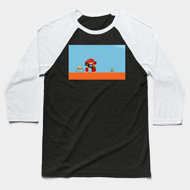 Drawingston accompanied by mobs Baseball T-Shirt by moxazza